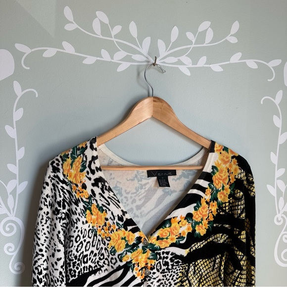 Vintage Black & Yellow Venue Cardigan in size US M - Picture 3 of 8